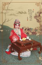 -后宫·古装汉服京剧儿童亲子全家福摄影
