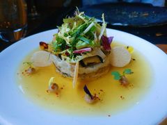 碳烤牛肝菌香烤茄子牛肝菌啫喱佐香草沙拉-AZUL by FUEL蓝色·法式酒馆(琶醍店)