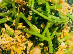 茼蒿炒海蛎子-日丰园海肠水饺·老字号大连海鲜(和平广场店)
