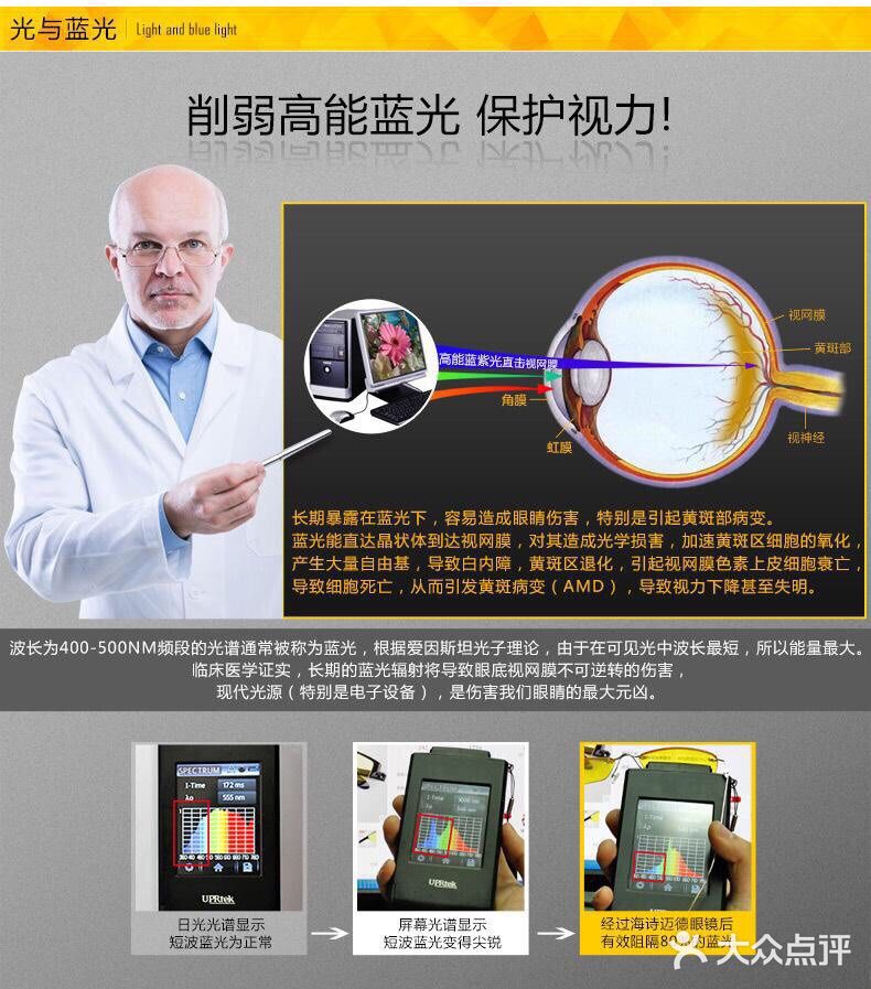 蓝光是自然可见光其中的一部分，日光及电子屏幕都会发出