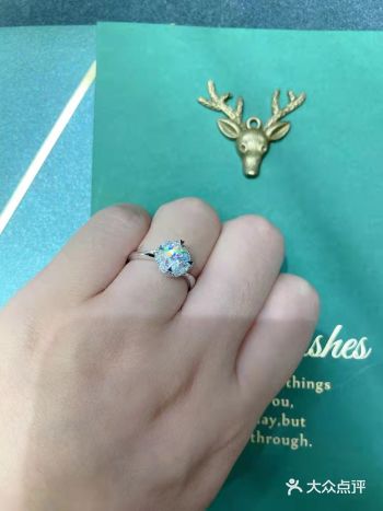 最后选择了，她们店极光一克拉的款式