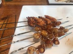 烤海灵菇-小桂林烧鸽子