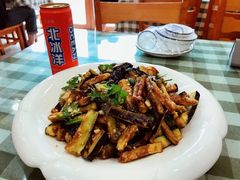茄子拌扇贝-华圆美食