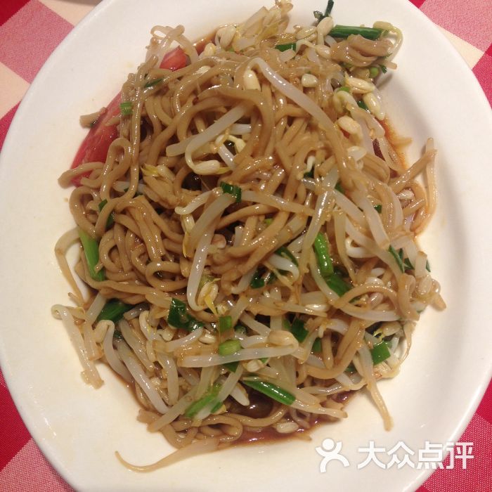 豆芽拌莜面
