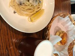 黑松露奶油蘑菇培根意面-麦田工坊(月湖店)