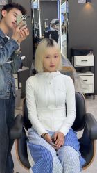 点击看大图 -藤野造型烫发染发