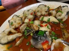 清蒸枸杞黑耳鳗鱼-海门岛七号餐厅