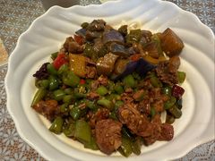 茄子肉丁小公鸡双拼拌面-文三里屯面馆(三里屯店)