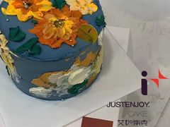 钻石玫瑰桔梗油画风蛋糕-艾加柒克蛋糕茶歇甜品台(春熙路店)