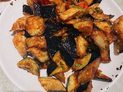 风味茄子-华盛园卷子王农家菜水库鱼