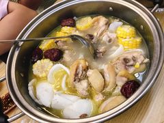 纯椰青汤底椰子鸡-派派茶客(金杏花园店)