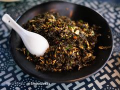 地皮菜炒海鸭蛋-阿谋美食·广西菜
