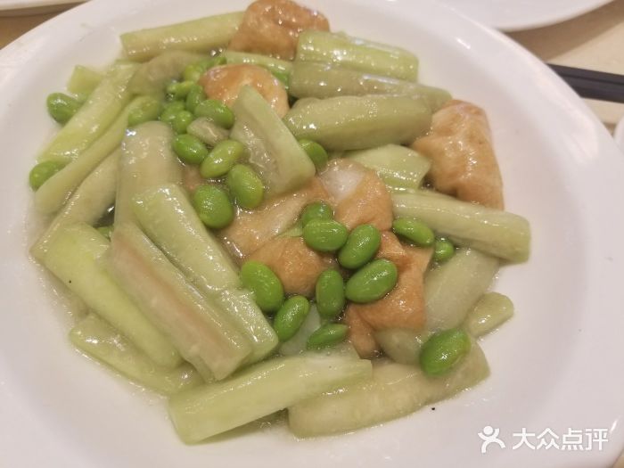 沪江香满楼丝瓜毛豆面筋图片