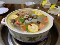山药猪蹄牛肉汤锅-花水湾红太阳牛肉汤锅