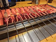 会自己转的烧烤炉-悦屋老板娘的烤肉店(紫薇田园店)