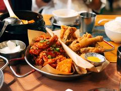 炸鸡翅一半一半-富乐满韩国正宗炸鸡韩国料理(虹泉路店)