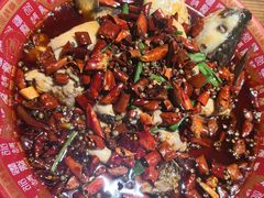 新派水煮鱼-东来菜馆•手抓海鲜家常菜•海鲜锅贴(鸽子窝店)