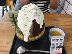 抹茶生乳かき氷-WONDER ICE 萬得冰田(建設路总店)