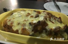 French Beef Stew Cheese Rice Bake