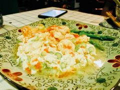 鱼籽鲜虾滑蛋白-在湖边私厨小馆