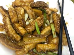 姜葱炒脆肉皖条-轩记海鲜餐厅·四十五年老字号·经典粤菜(西区彩虹店)