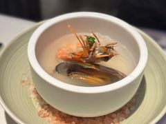 翡翠青口贝及黑虎虾海鲜清汤-王品牛排(珠海富华里店)