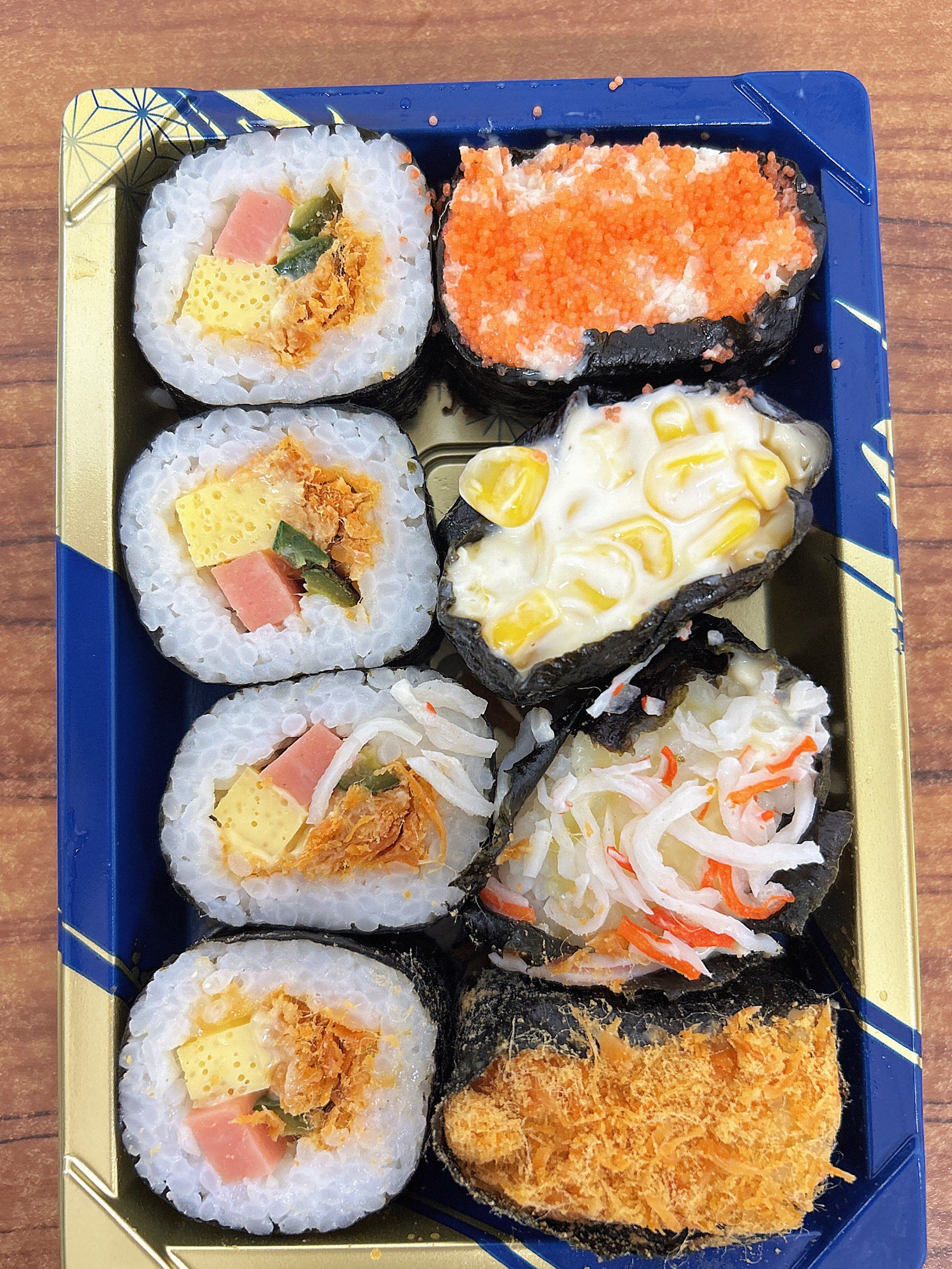 罗森田园松松寿司组合 肉松加持 美味八粒组