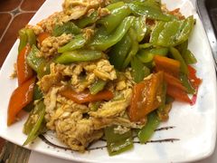 青椒炒鸡蛋-北戴河庆山饭店·海鲜砂锅粥(北戴河黑石路店)