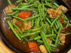 乡下虾酱花肉啫豆角-广府乡下·饭庄(新港东路店)