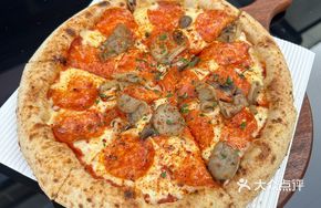 Spicy Mushroom Salami Pizza