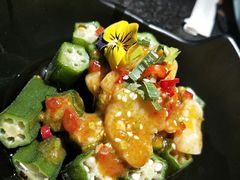 秋葵扇贝丁-听说碳烧蛙(高新万达店)