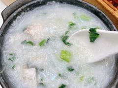 菜心粒牛肉鱼片粥-番禺宾馆丽苑厅