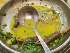 韭菜鸭血鸭肠-龙泽园私房菜·地道南京味 ·招牌大鱼头(油坊桥店)