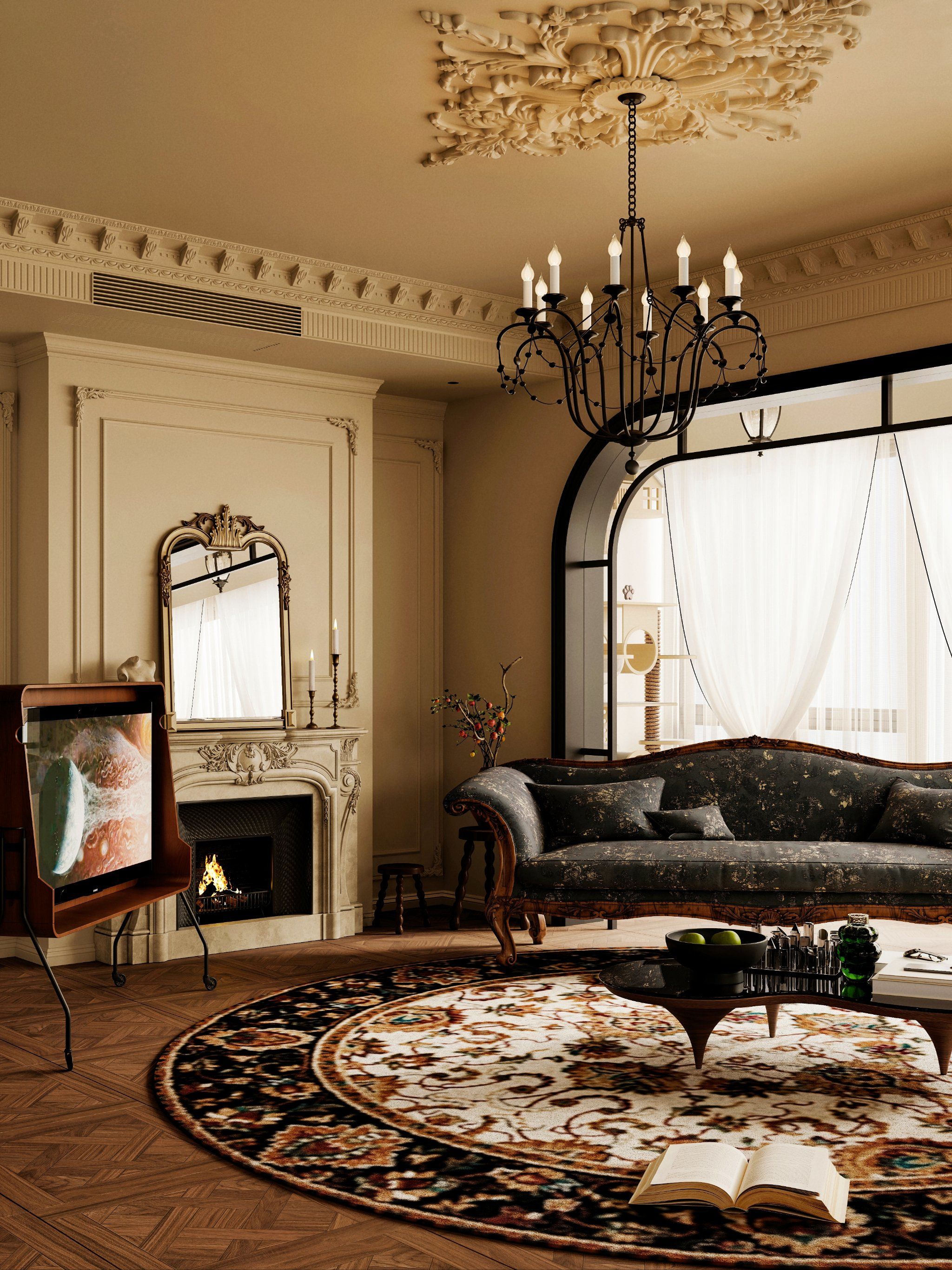 190m²法式复古风,穿越欧洲贵族的浪漫氛围