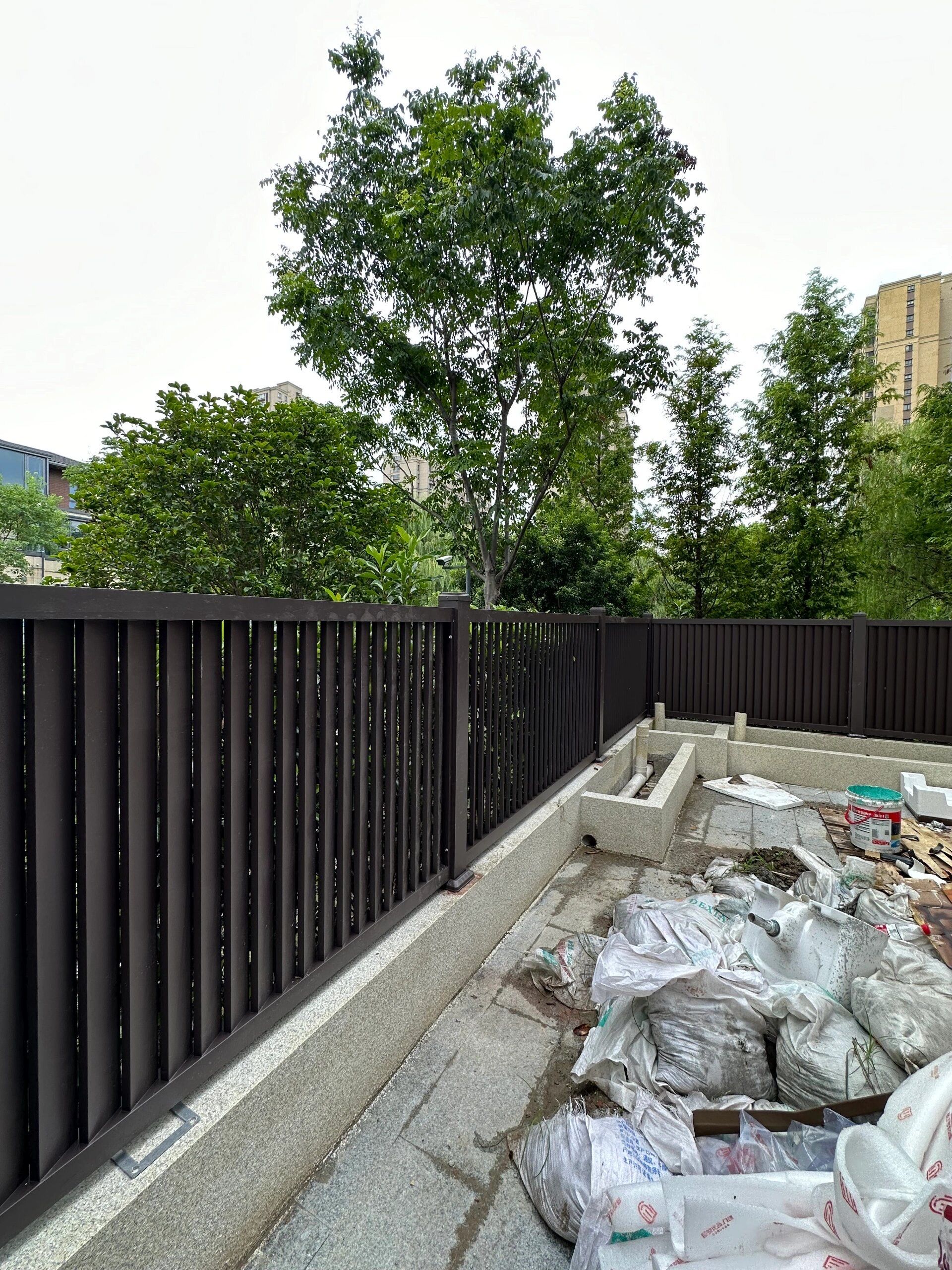 铝艺围栏 护栏栏杆铝合金庭院门#铝艺围栏