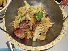 干锅腊肉花菜-避风塘·老港味餐厅(虹口龙之梦店)