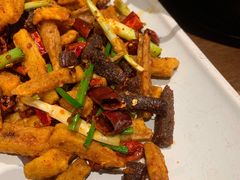 牛肉干炒藕条-云海肴·汽锅鸡·云南代表菜(天山百盛优客店)