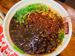 炸酱油泼菠菜面-老陈婆手工面庄