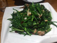 韭菜鱿鱼须-华盛园卷子王农家菜水库鱼