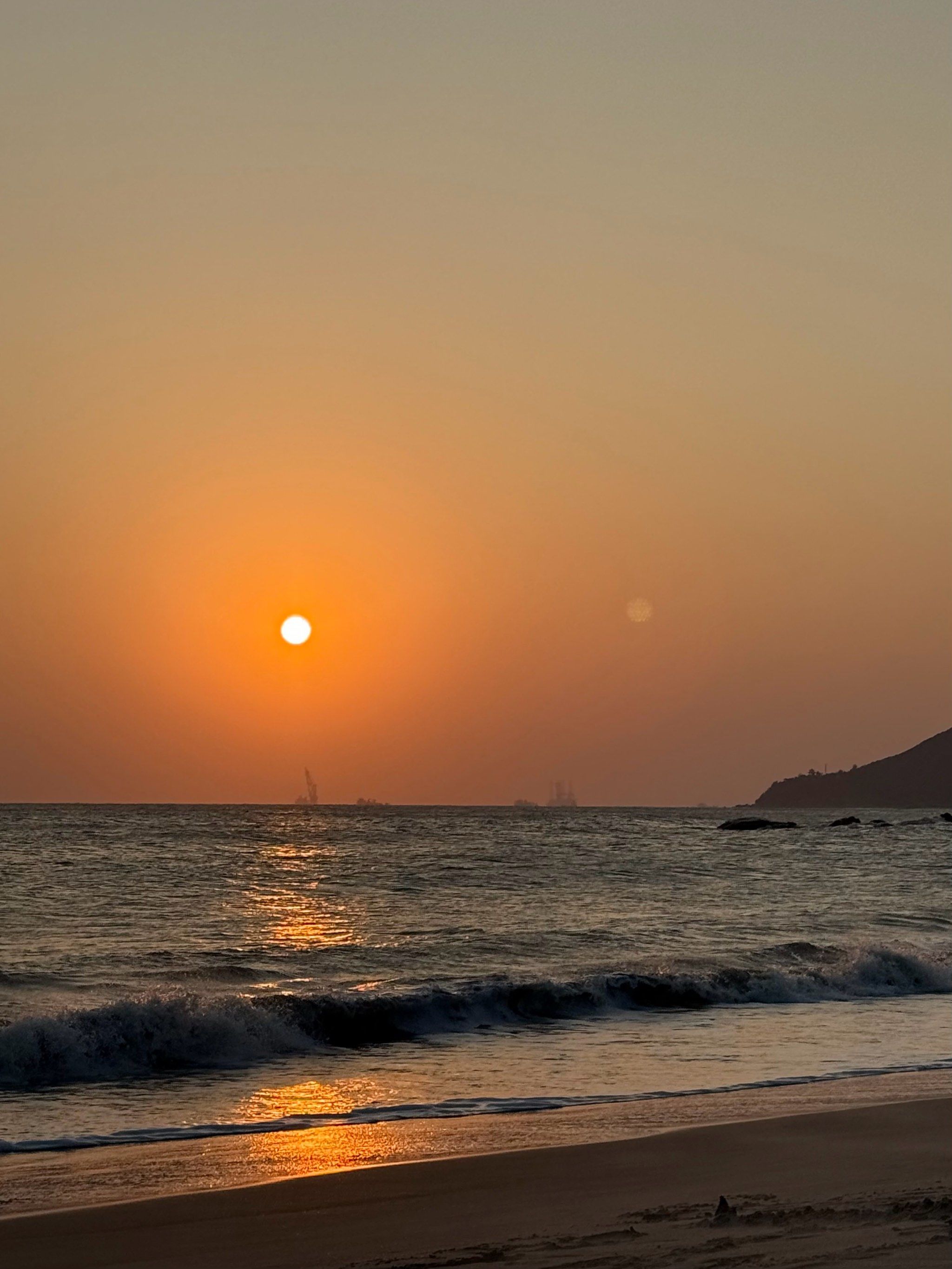 海边最美的黄昏瞬间