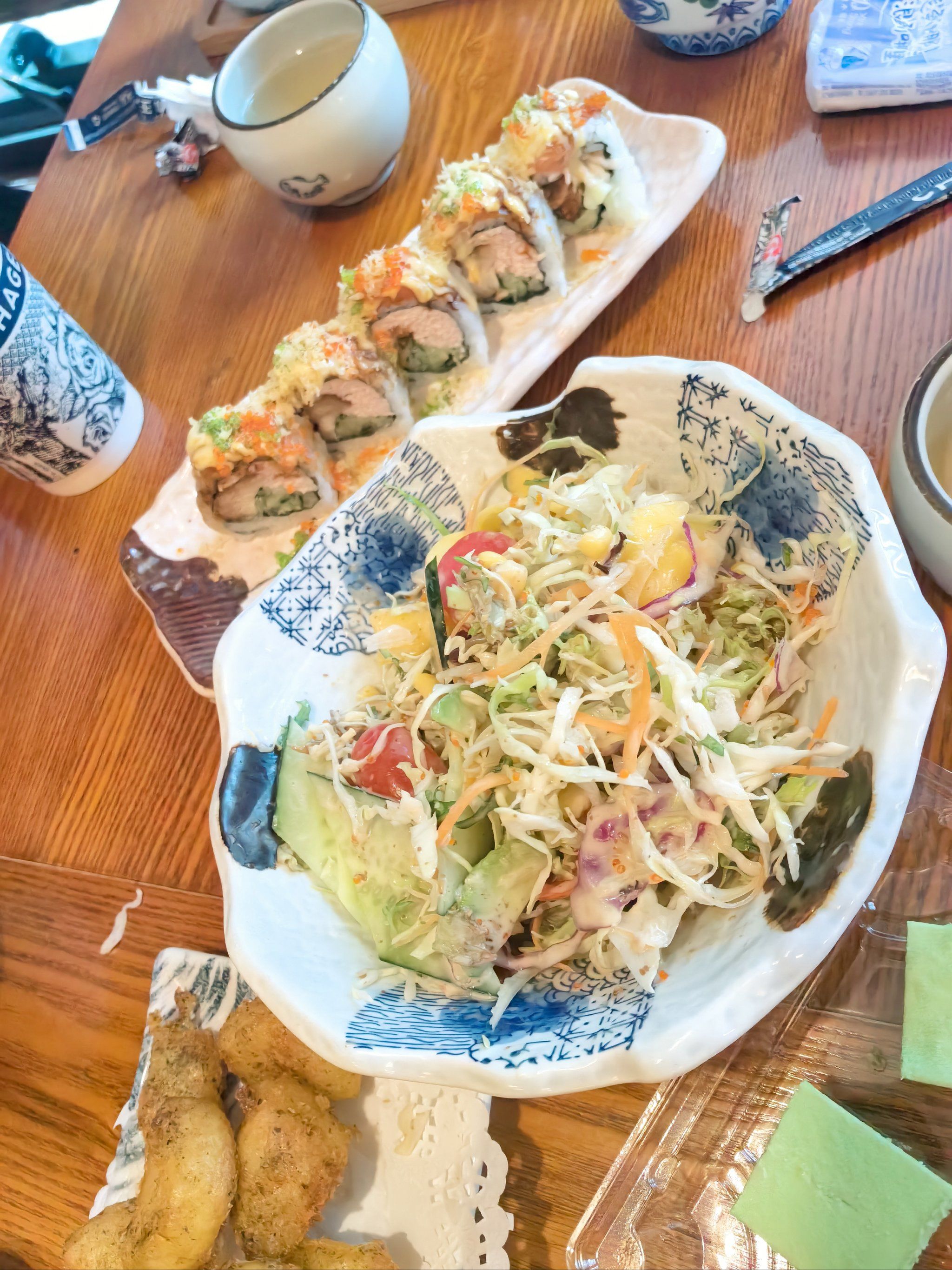 「三文鱼刺身」#「芒果鳗鱼加州卷」「果蔬