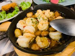 虾仁焗橄榄油-BomBa意大利餐厅