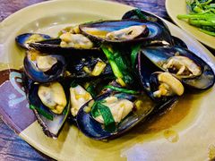 姜葱炒青口-贞姨美食·老字号海鲜大排档