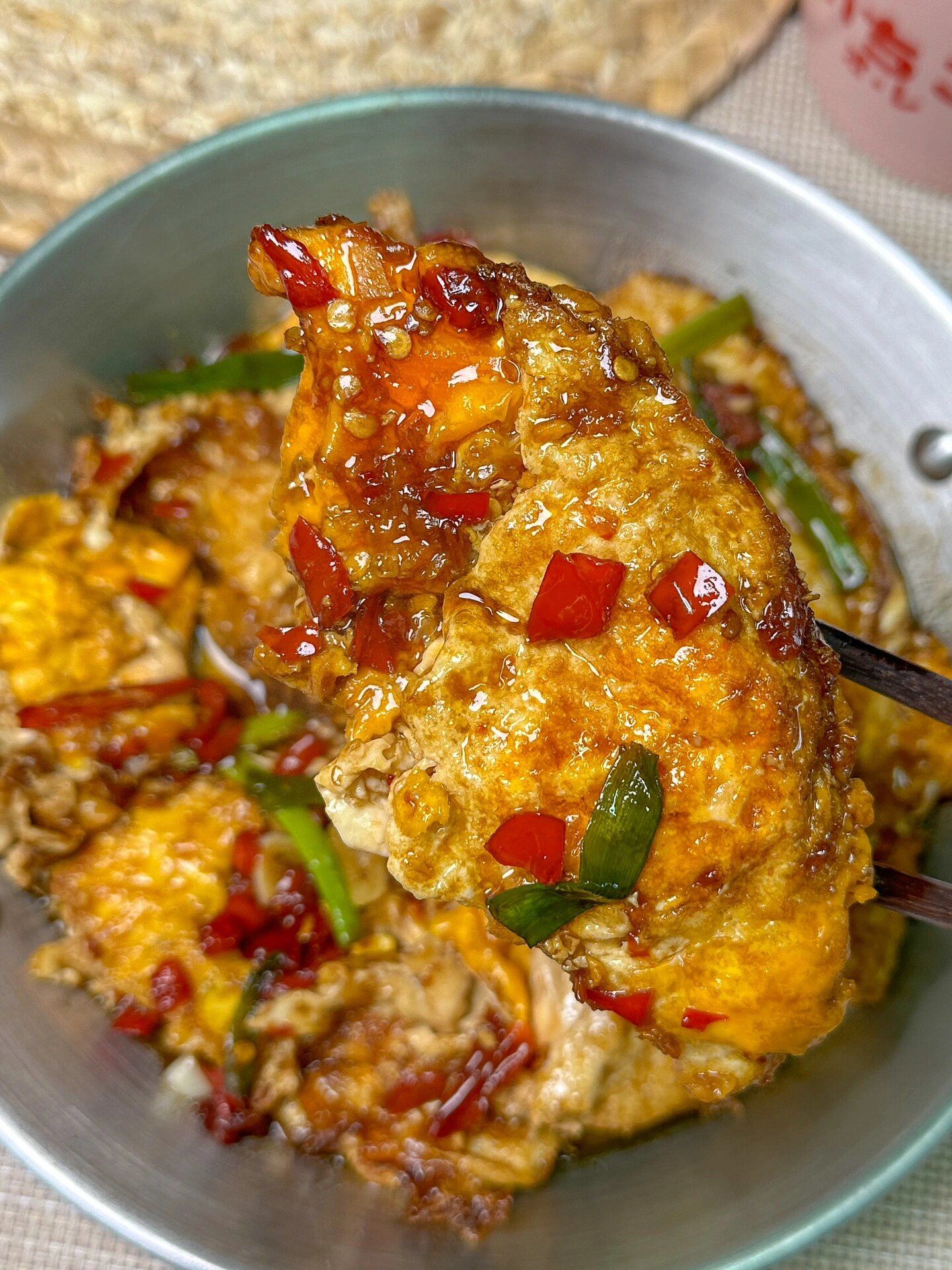 天哪,这个油醋爆蛋太好吃了!