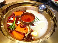 麻辣牛油菌汤番茄锅底-豪渝火锅(李家村万达店)