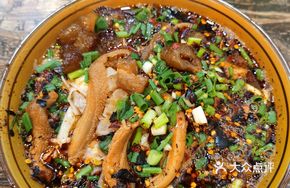 Double Noodle Dish with Beef Tripe and Beef Tendon