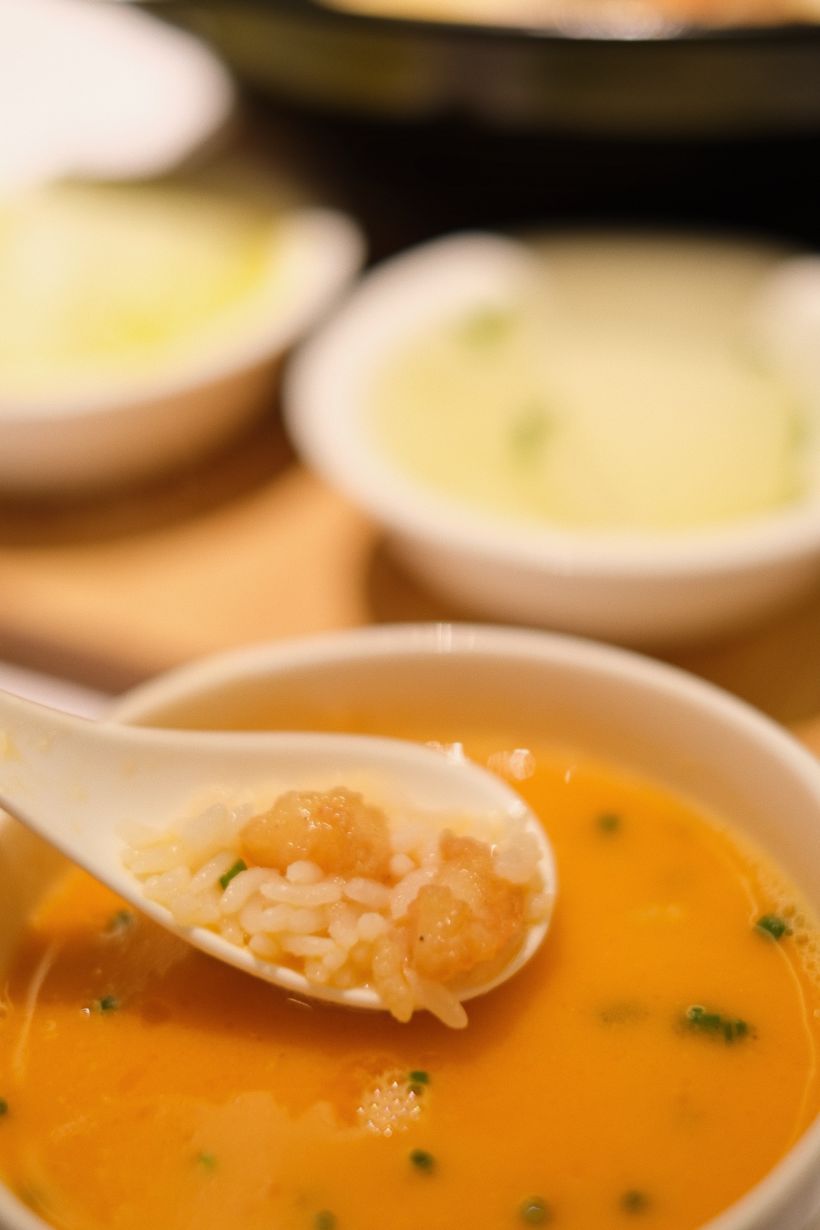 「贵妃虾汤泡饭」