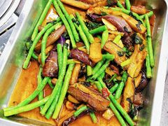 紫苏茄子炒豆角-大岗仙庙烧鸡(花东店)