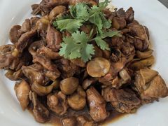 板栗炖溜达鸡-丽泽山庄·生态怀柔菜·虹鳟鱼(红螺寺店)