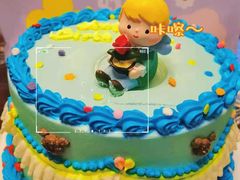 小男孩手绘动物奶油蛋糕-艾加柒克蛋糕茶歇甜品台(春熙路店)